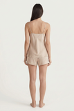 BLS - Satin Shorts Set - Misty Beige