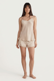 BLS - Satin Shorts Set - Misty Beige