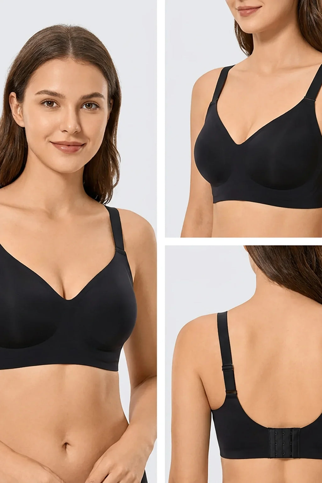 BLS - Seamless Boned Bra - Black