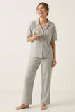 BLS - Short sleeves with long pants Pajama Set - Grey