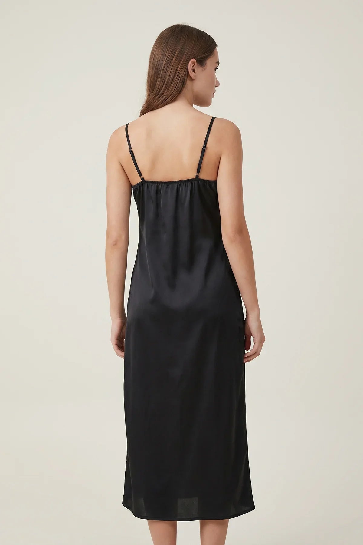 BLS - Thong side slit nightgown - Black