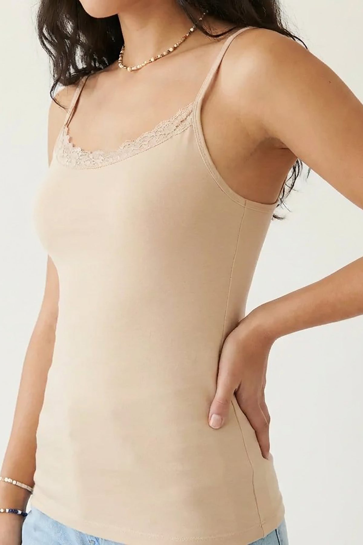 BLS - Zendaya Stretchable Cotton Camisole - Beige