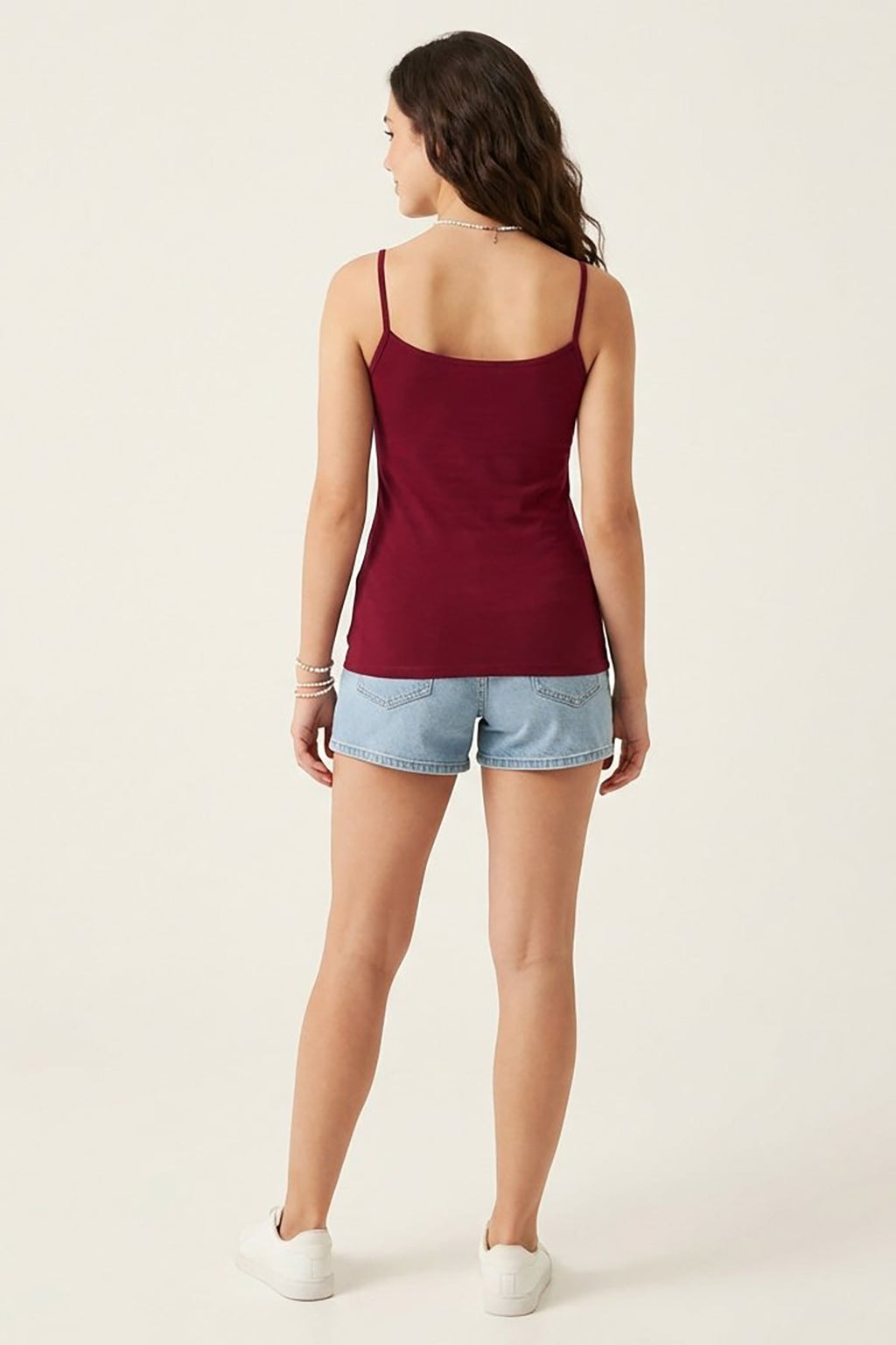BLS - Zendaya Stretchable Cotton Camisole - Bordo