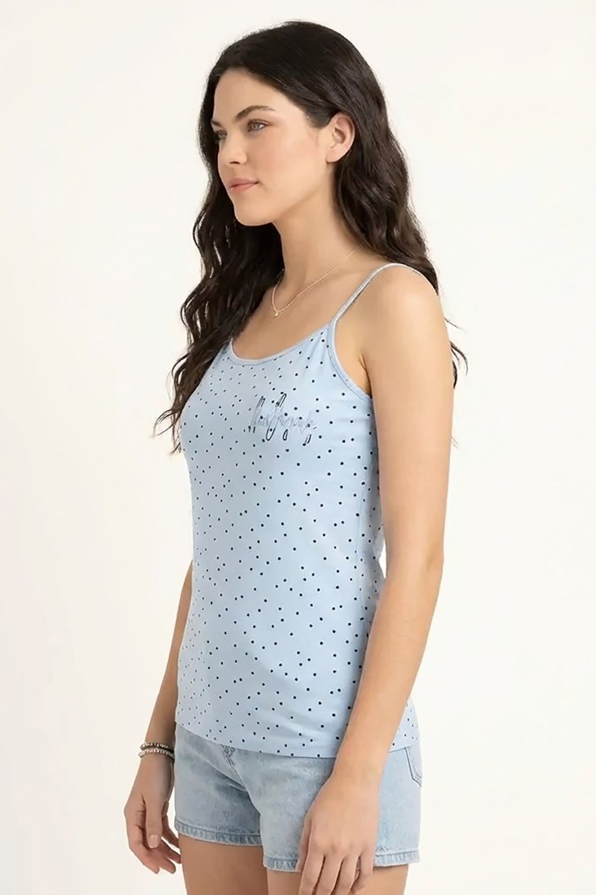 BLS - Zorana Stretchable Cotton Camisole - Light Blue – Makeup