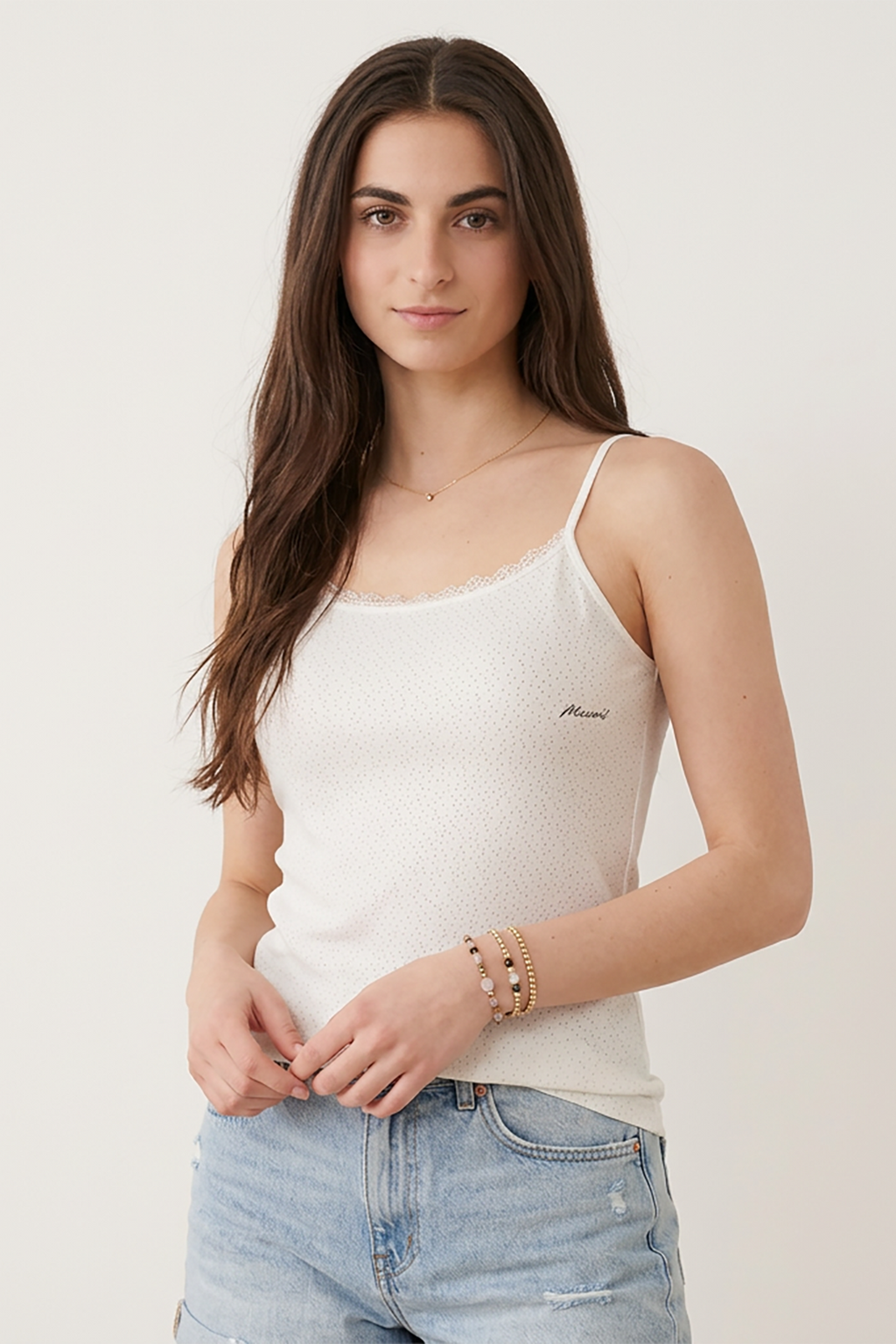 BLS - Zorica Stretchable Cotton Camisole - Ecru