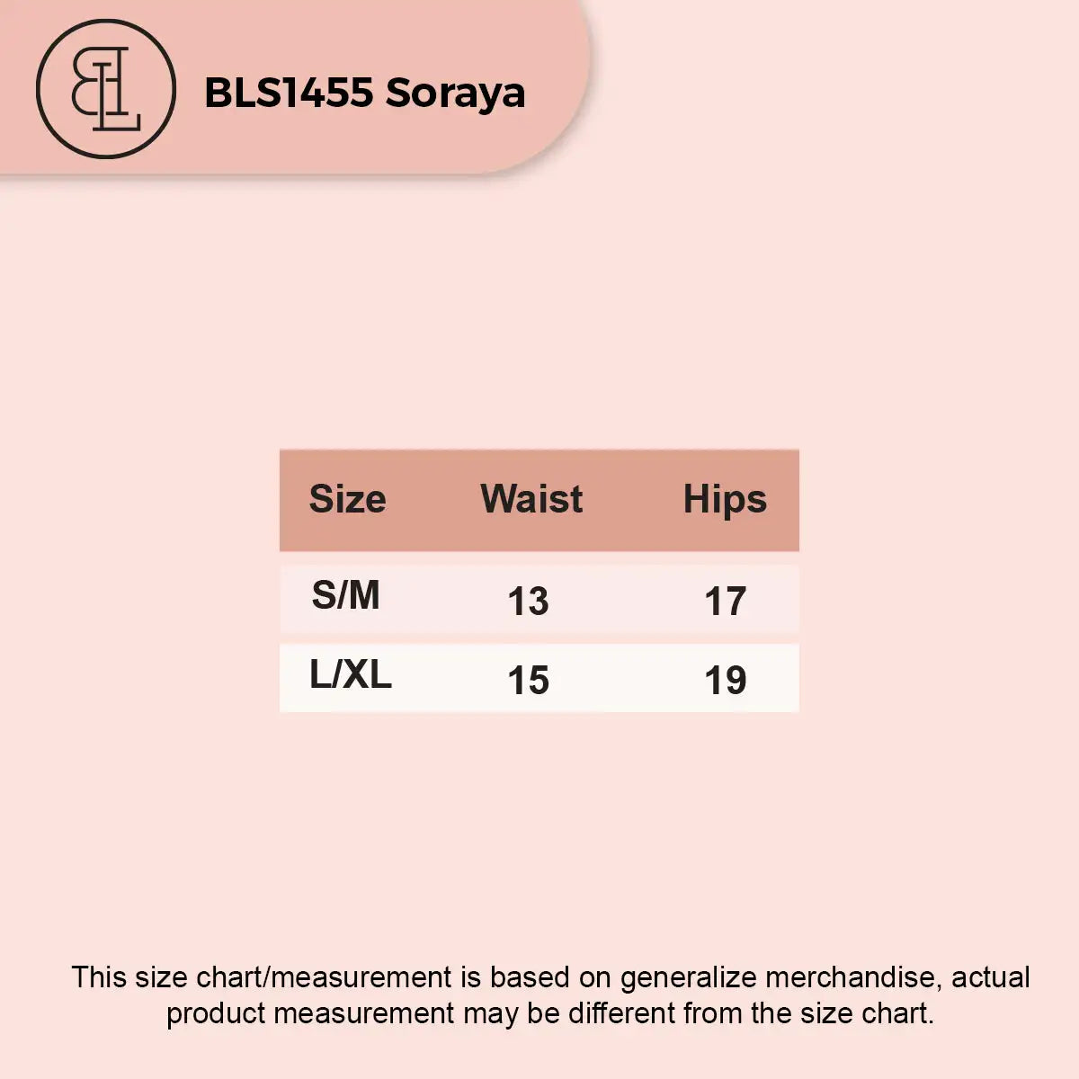 BLS size chart: Soraya boyshort