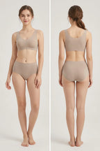 BLS - Seamless High Waist Briefs Pack of 3 - Skin-Chocolate-Black