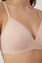 BLS - Alma Non Padded Cotton Bralette - Beige