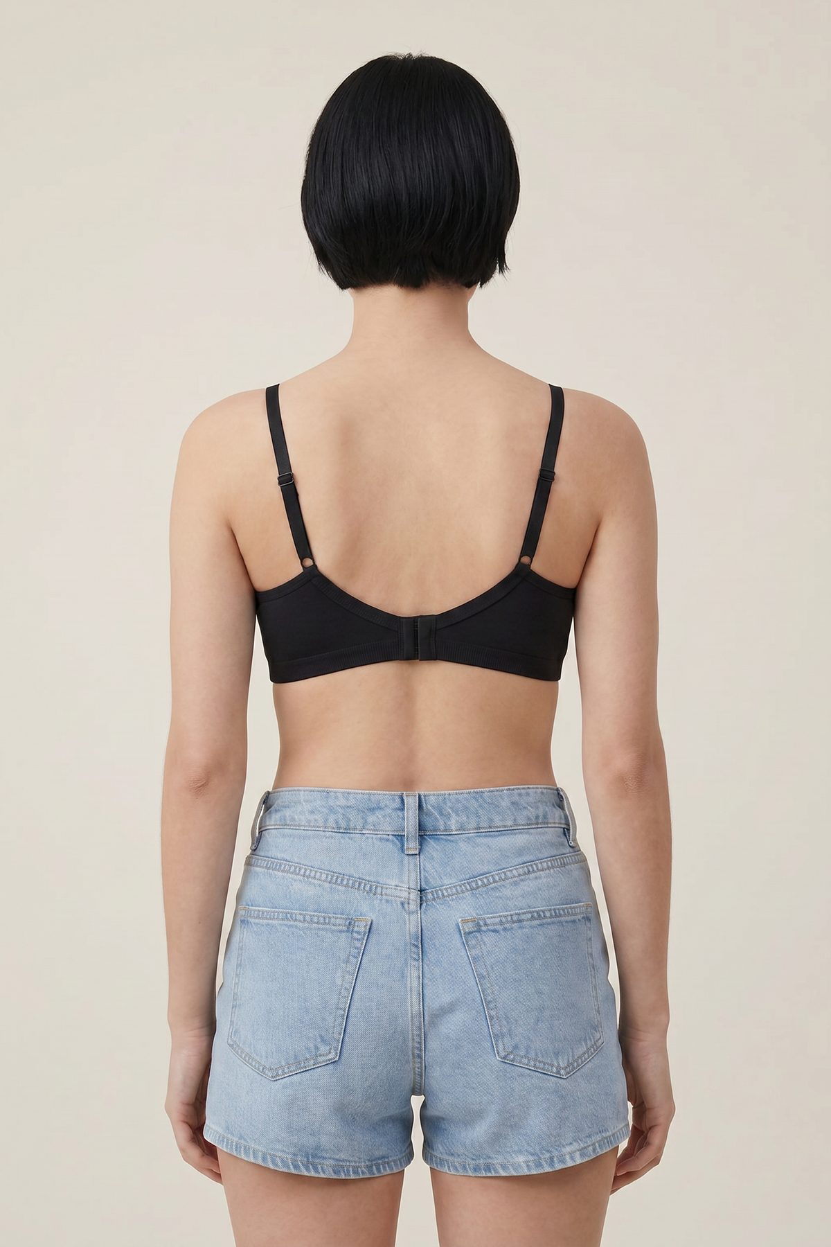 BLS - Alma Non Padded Cotton Bralette - Black