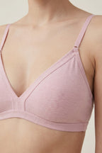 BLS - Alma Non Padded Cotton Bralette - Pink