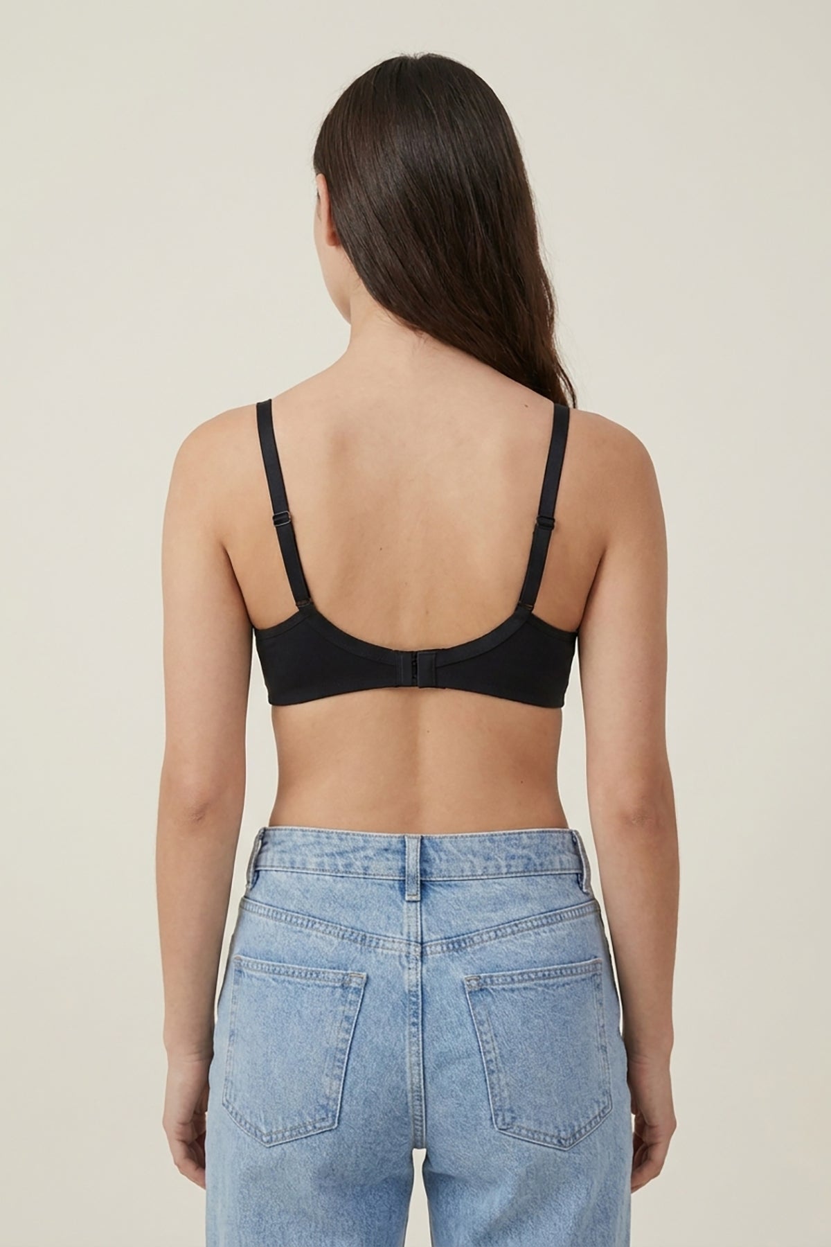 BLS - Camille Wired And Non Padded Cotton Bra - Black