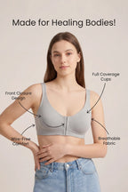 BLS - Front Open Bra - Grey