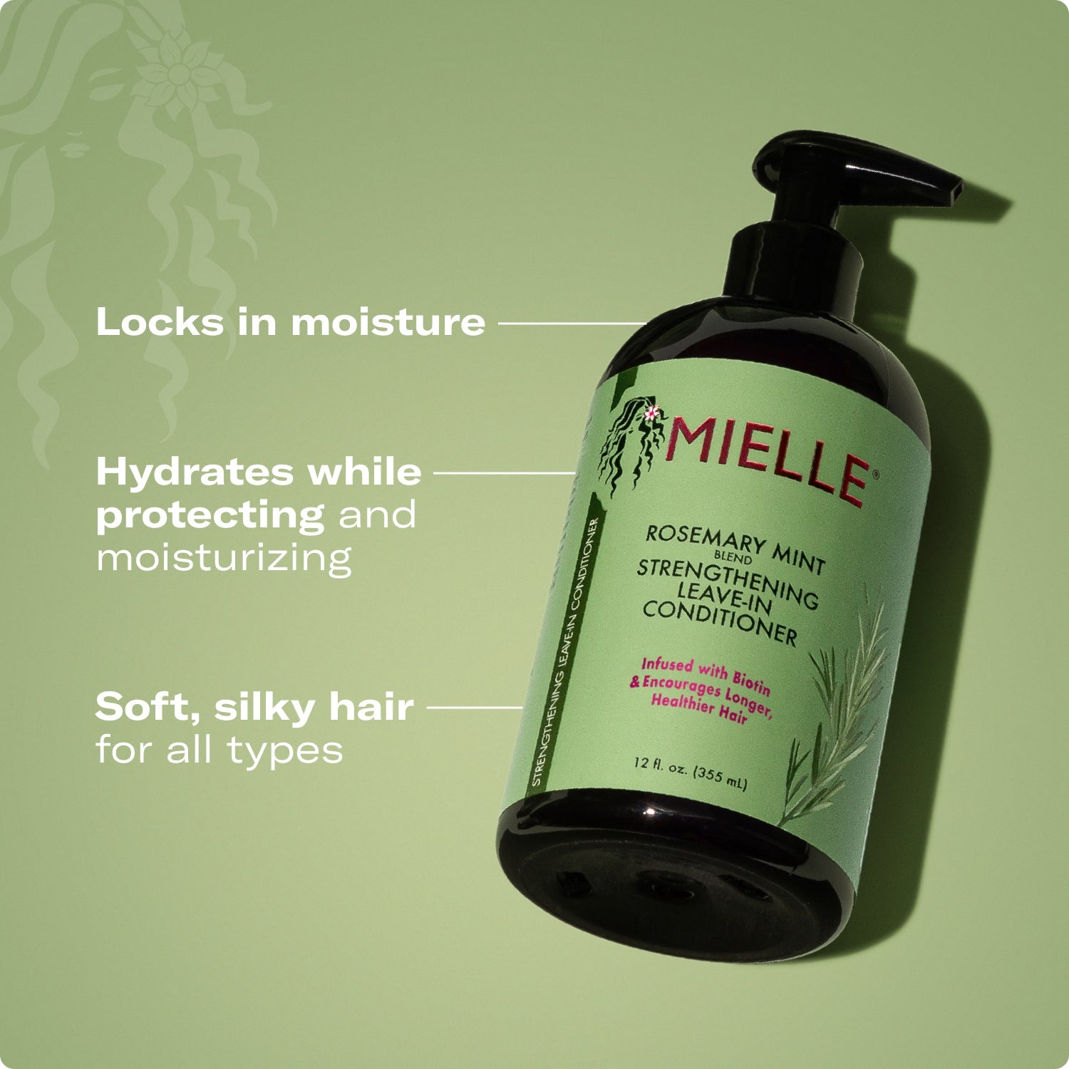 Mielle - Leave-In Conditioner Rosemary Mint Strength - 355Ml