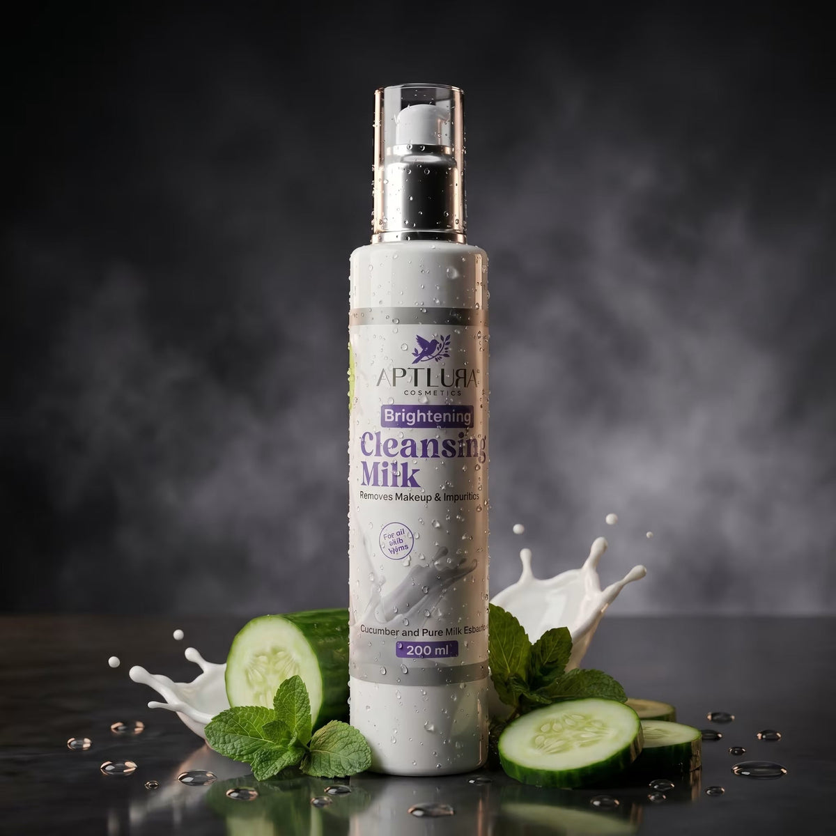 Aptlura Brightening Cleansing Milk – Makeup & Impurity Remover 200ml