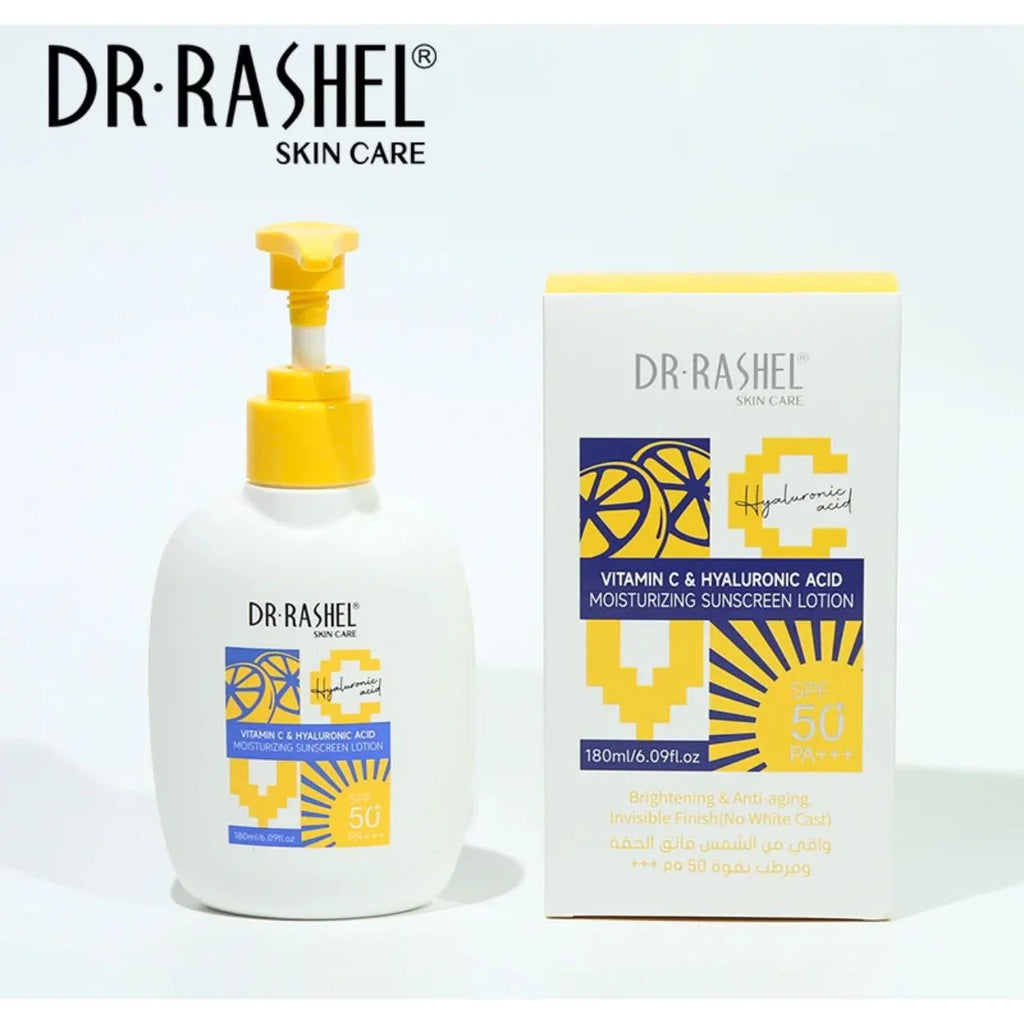 Dr Rashel - Vitamin C & Hyaluronic Acid Moisturizinng Sunscreen Lotion SPF50 180ml