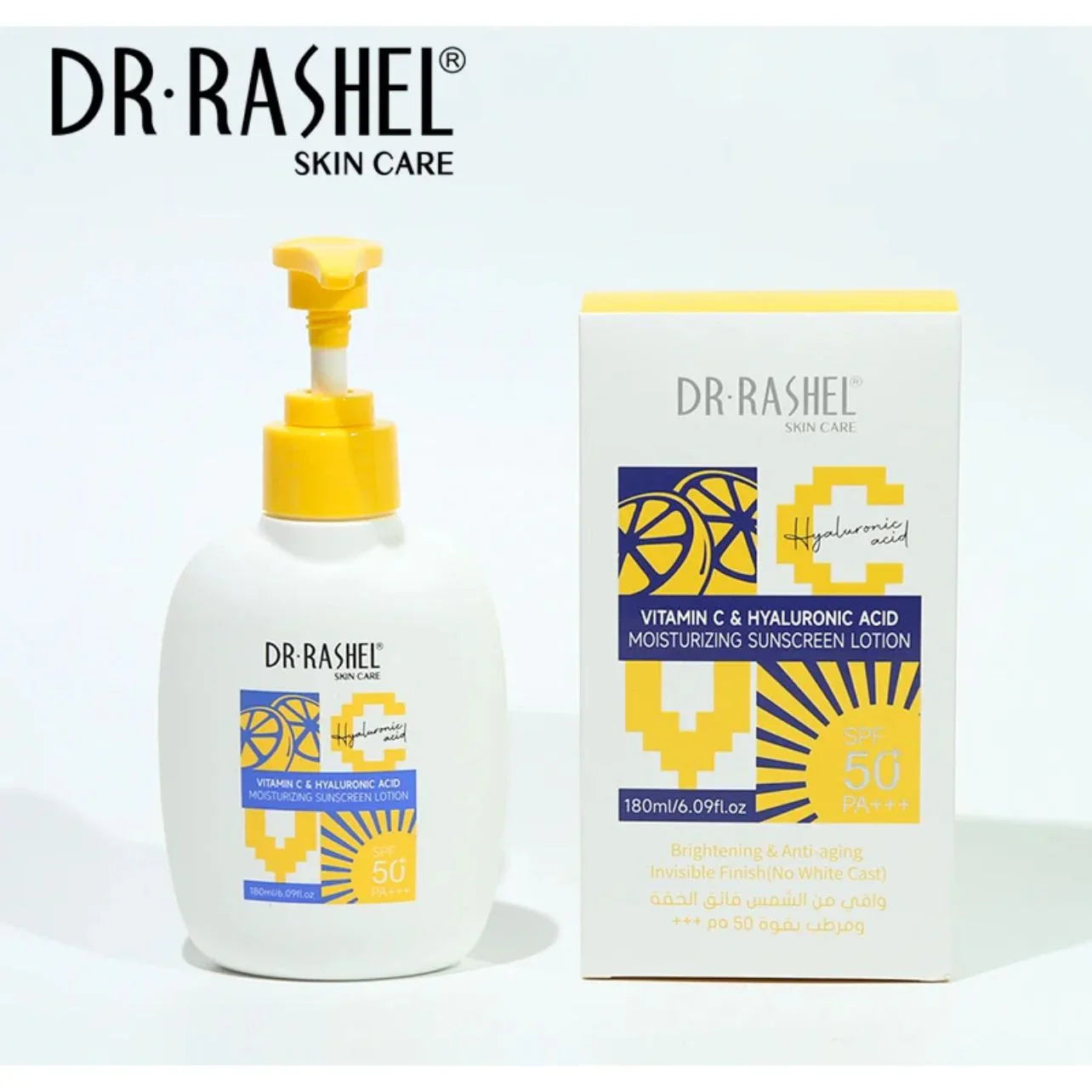 Dr Rashel - Vitamin C & Hyaluronic Acid Moisturizinng Sunscreen Lotion SPF50 180ml