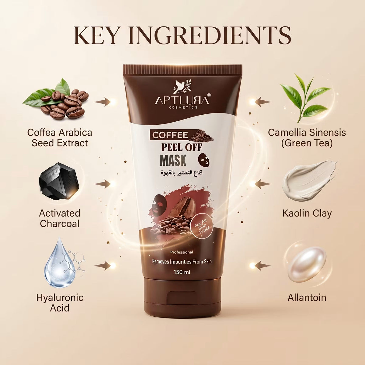 Aptlura Coffee Peel Off Mask 150ml