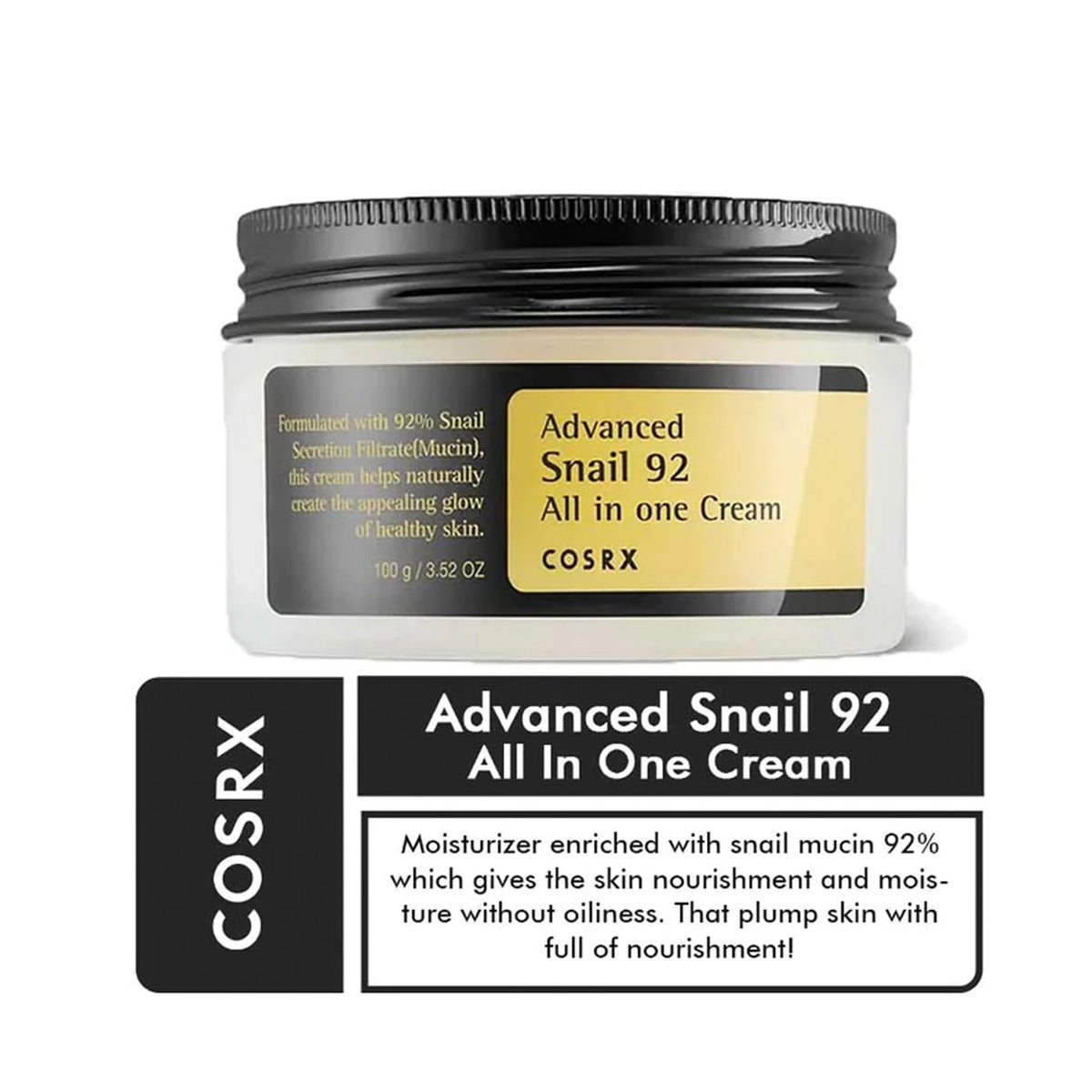 Cosrx - Advanced Snail 92 All In One Cream - 100gm