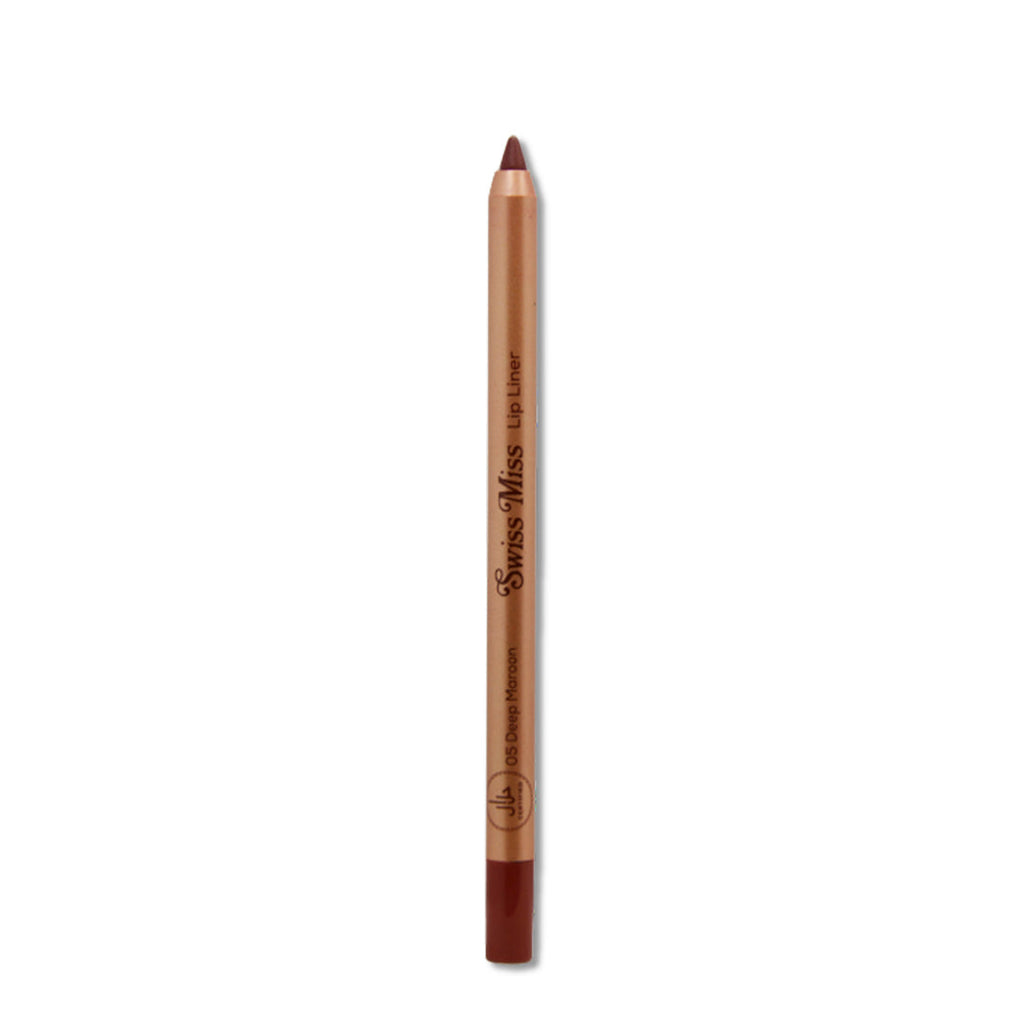 Swiss Miss Lip Liner Deep Maroon shade swatch