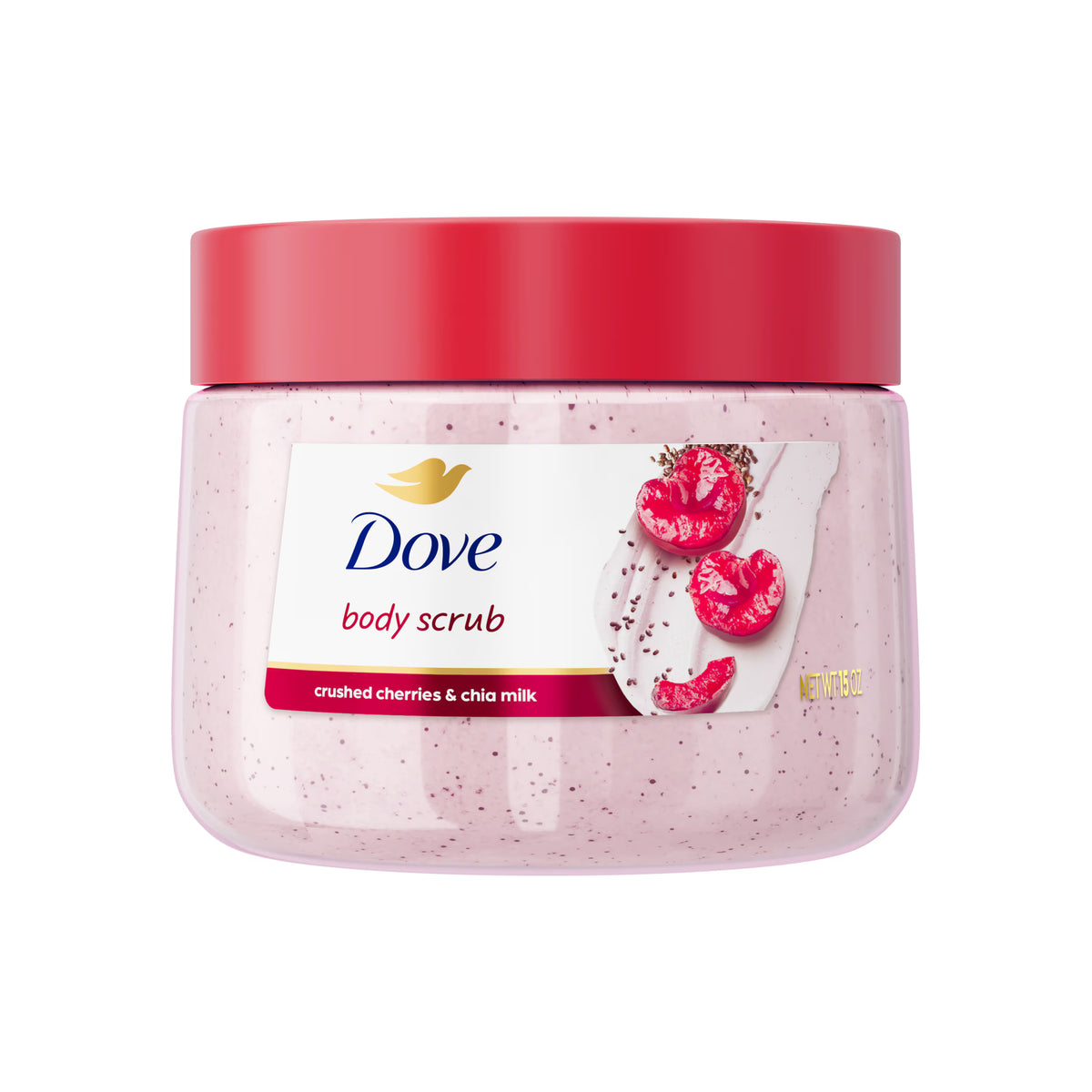 Dove - Body Scrub Crushed Cherries & Chia Milk - 15 Oz (425G)