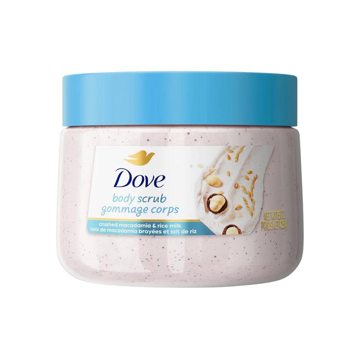 Dove - Body Scrub Crushed Macadamia & Rice Milk - 15 Oz (425G)
