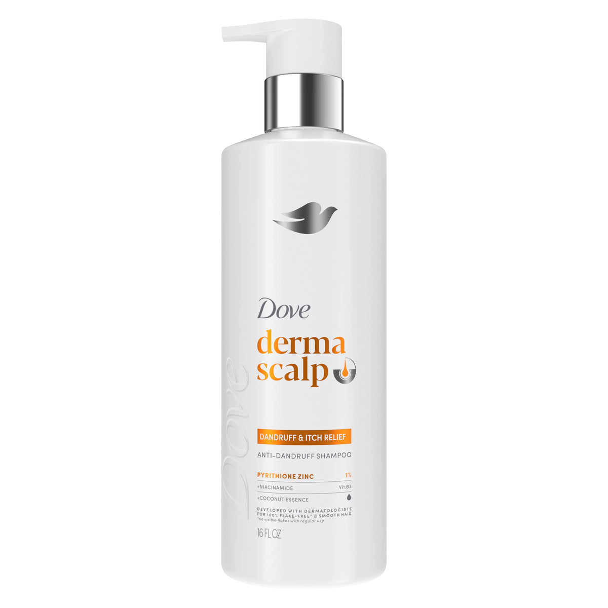 Dove - Derma Scalp Dandruff & Itch Relief Anti-Dandruff Shampoo With 1% Pyrithione Zinc - 16 Fl Oz