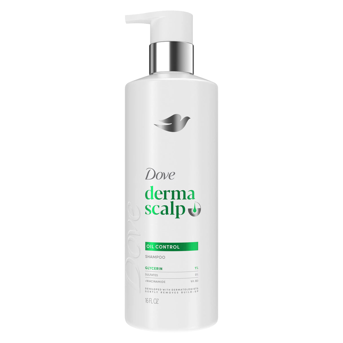 Dove - Derma Scalp Oil Control Sulfate Free Shampoo With 1% Glycerin  - 16 Fl Oz