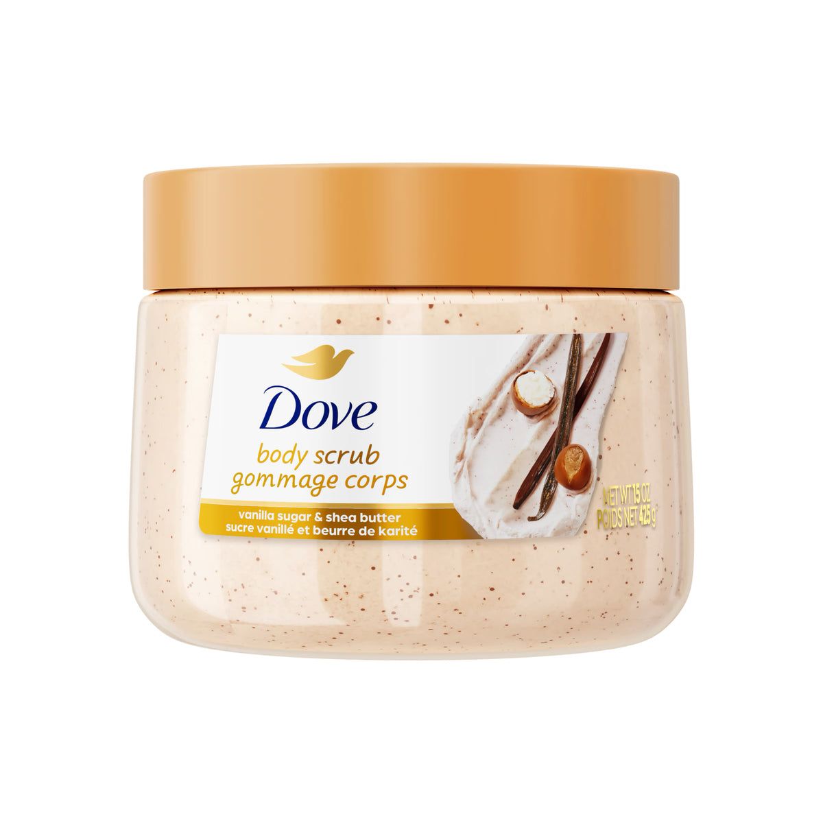 Dove - Body Scrub Vanilla Sugar & Shea Butter - 15 Oz (425G)