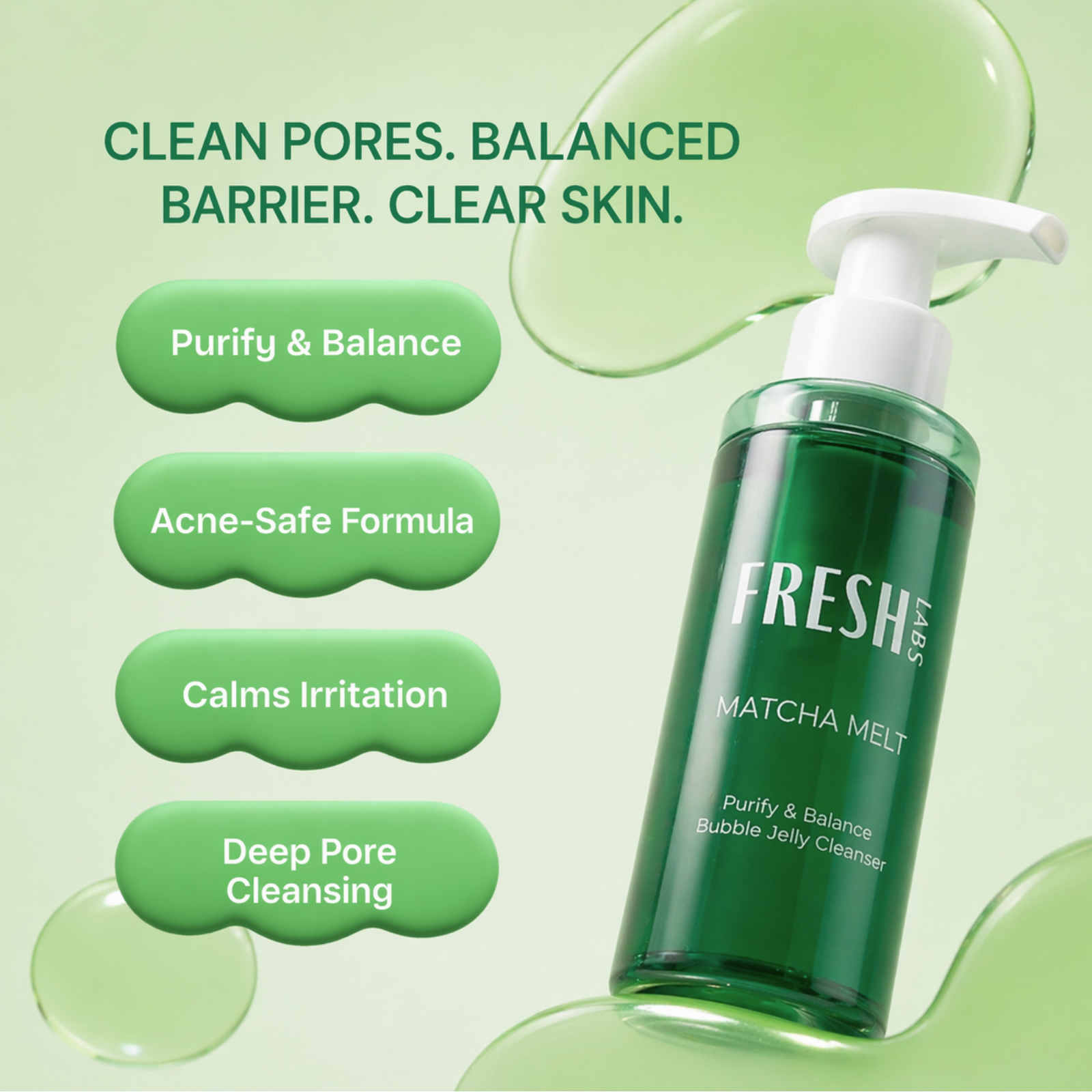 FreshLabs - Matcha Melt Jelly Cleanser