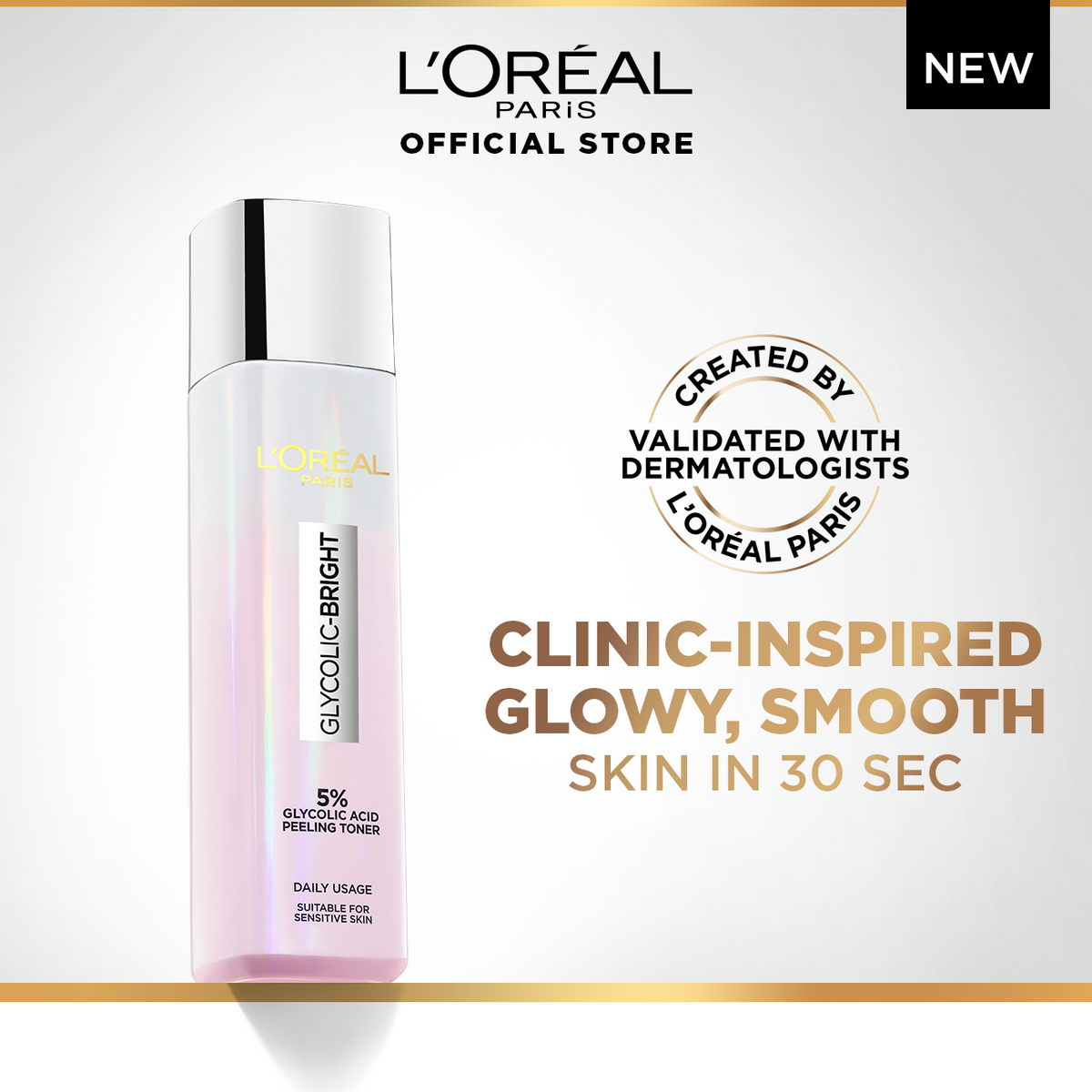 L’Oréal Paris - Glycolic Bright Glowing Peeling Toner 128ml