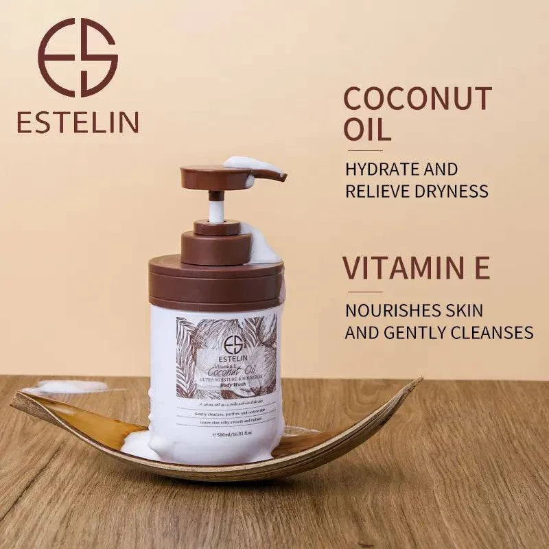   Estelin Coconut Oil & Vitamin E ultra moisture & nourishes body wash