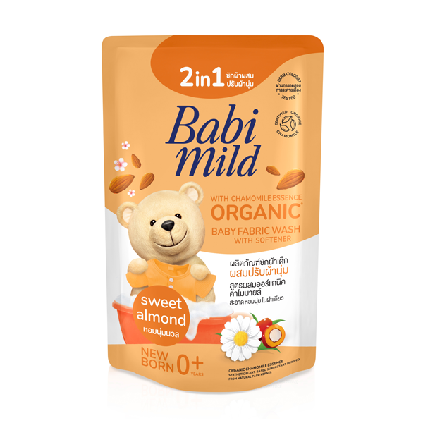 Babi Mild - Natural 2 In 1 Sweet Almond Fabric Wash Refil - 570ml