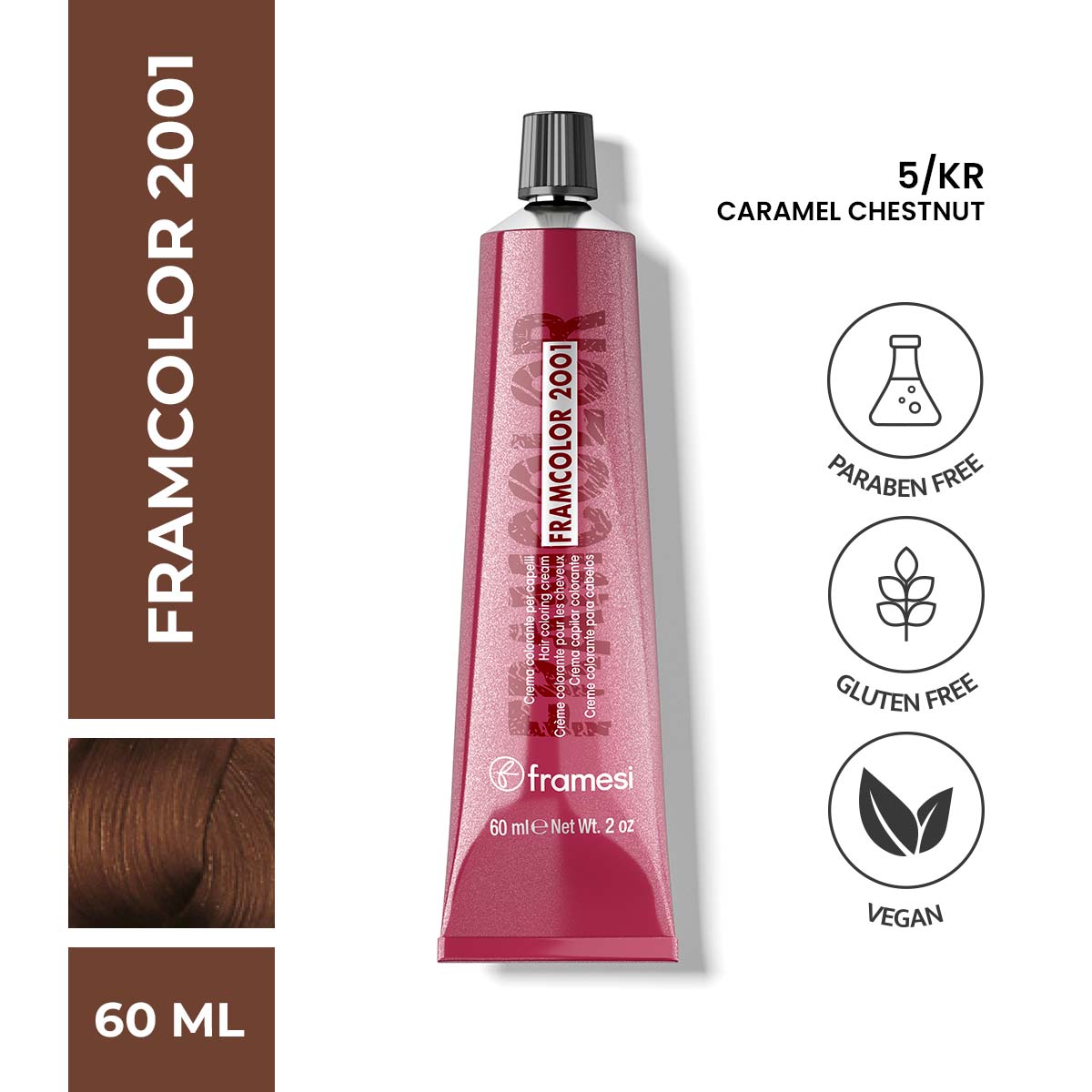 Framesi - FramColor 2001 - 5/KR Caramel Chestnut