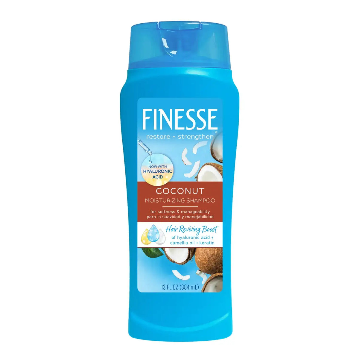 Finesse - Restore + Strengthen Moisturizing Coconut Shampoo - 13 Fl Oz (384ml)