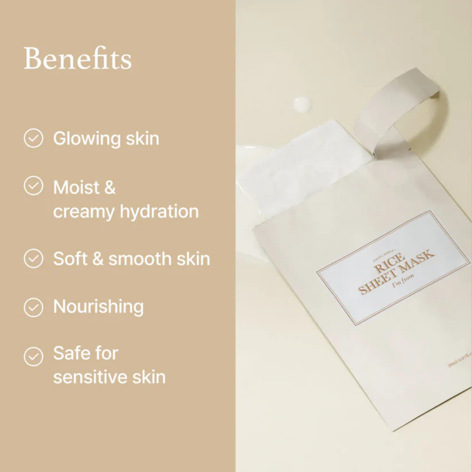 I'm from - Rice Sheet Mask 20ml