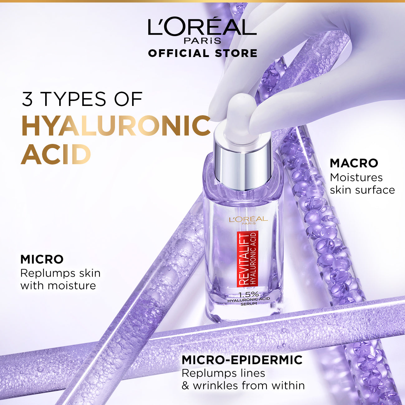 LOreal Paris - Revitalift 1.5% Hyaluronic Acid Face Serum 15 ML