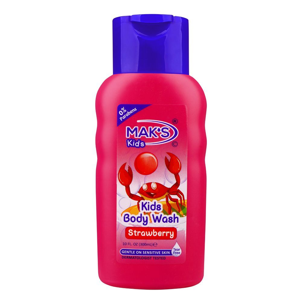 Mak's - Kids Strawberry Body Wash for Sensitive Skin - 300ml