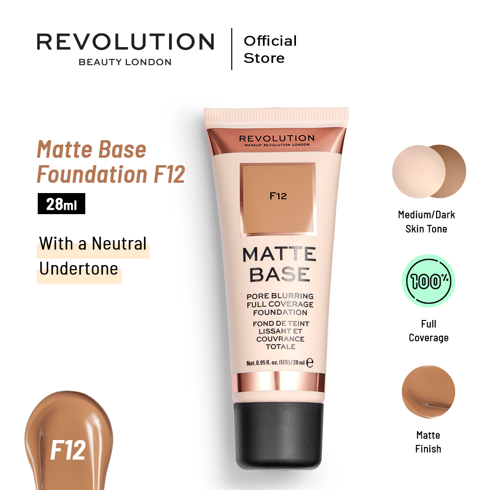Revolution - Matte Base Foundation F12 28ml