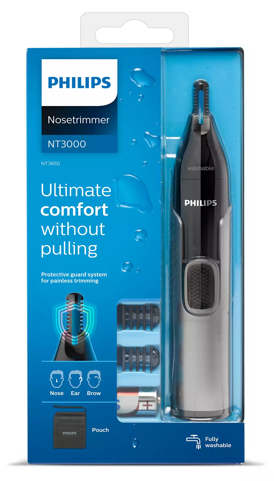 Philips - NT3650/16 Nose trimmer series 3000 Nose, ear & eyebrow trimmer
