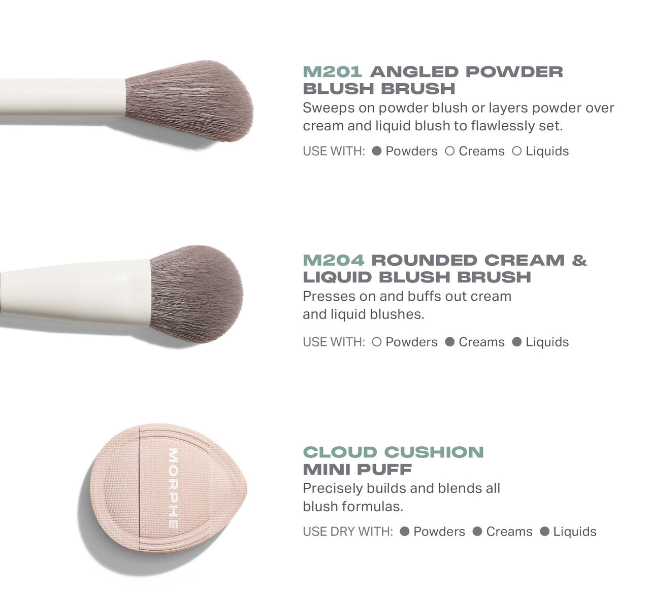 Morphe Blush Layering Tool Trio Set