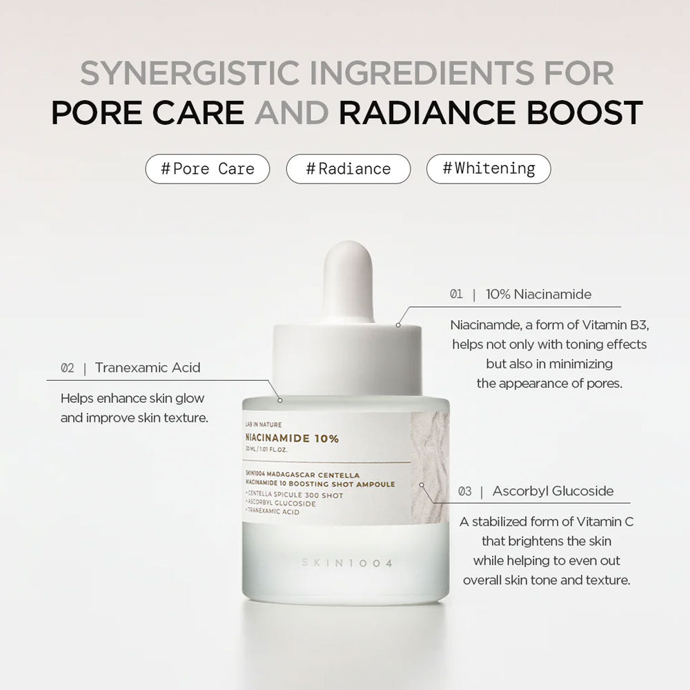 Skin1004 - Madagascar Centella Niacinamide 10 Boosting Shot Ampoule - 30ml
