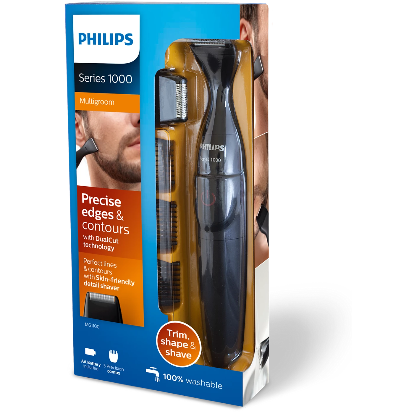 Philips - MG1100/16 Multigroom series 1000 Ultra-precise beard styler