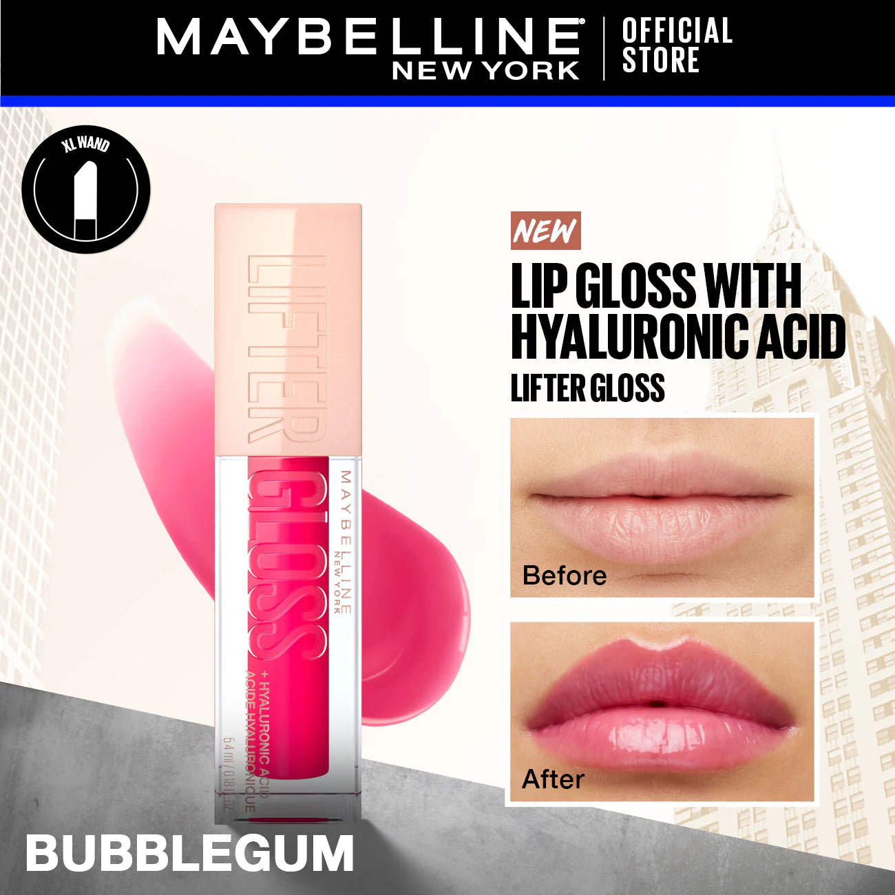 Maybelline - Lifter Gloss Hydrating Lip Gloss - 024 Bubblegum
