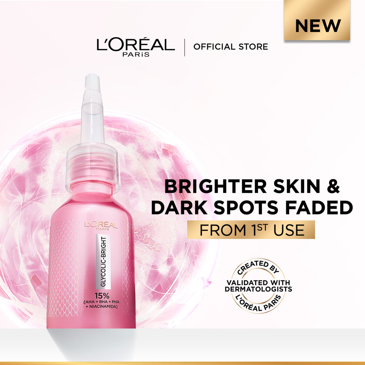 L'Oréal Paris - Glycolic-Bright Anti-Dark Spot Exfoliant Peel - 25ml
