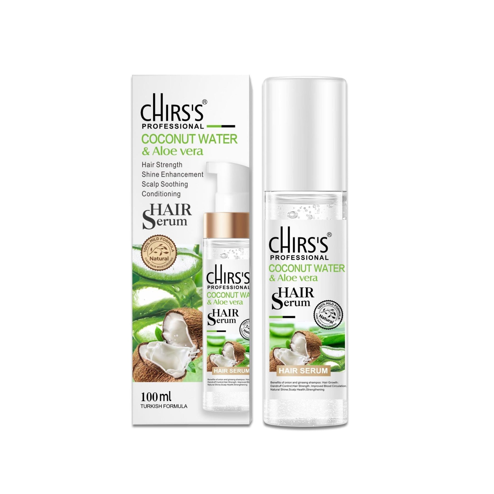 Chirs's - Coconut Water & Aloe Vera Hair Serum - 100ml
