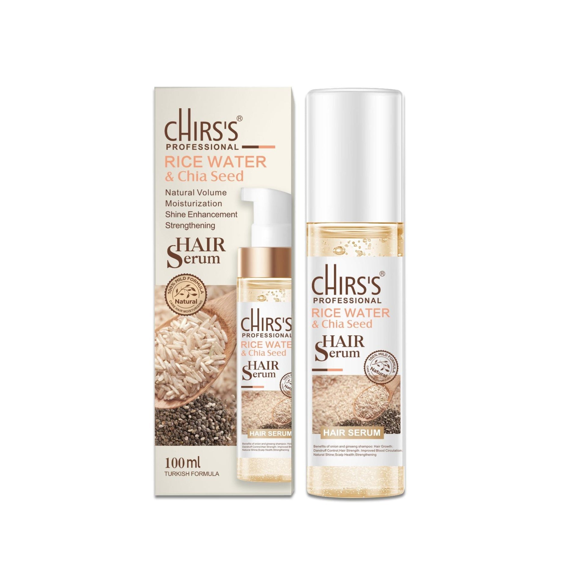 Chris's - Rice Water & Chia Seed Hair Serum - 100ml