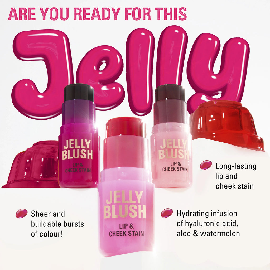 Revolution - Jelly Blush Stick Lip And Cheek Stain Strawberry Pink