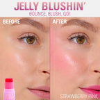 Revolution - Jelly Blush Stick Lip And Cheek Stain Strawberry Pink