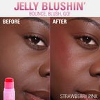 Revolution - Jelly Blush Stick Lip And Cheek Stain Strawberry Pink