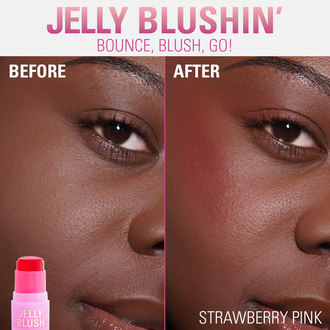 Revolution - Jelly Blush Stick Lip And Cheek Stain Strawberry Pink